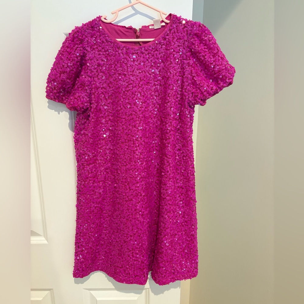 Crewcuts Sequin Fuchsia Dress Sz 10